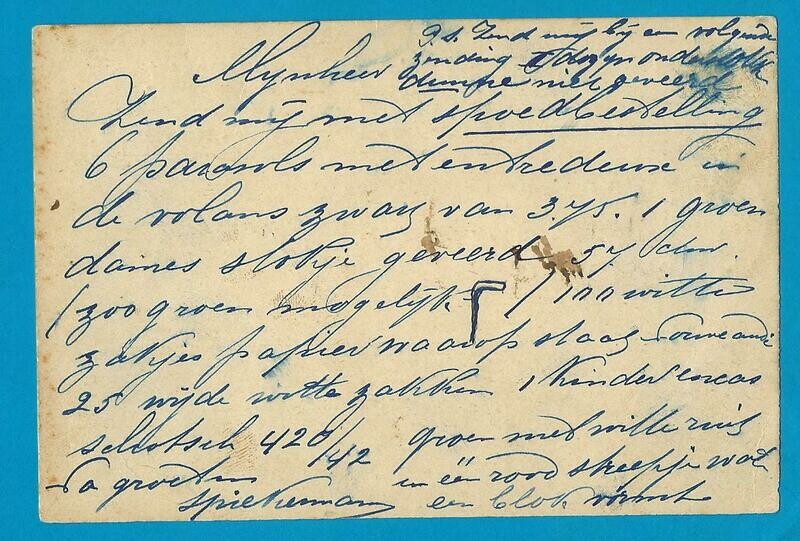 NEDERLAND expresse briefkaart 1898 Rotterdam naar Nijmegen
