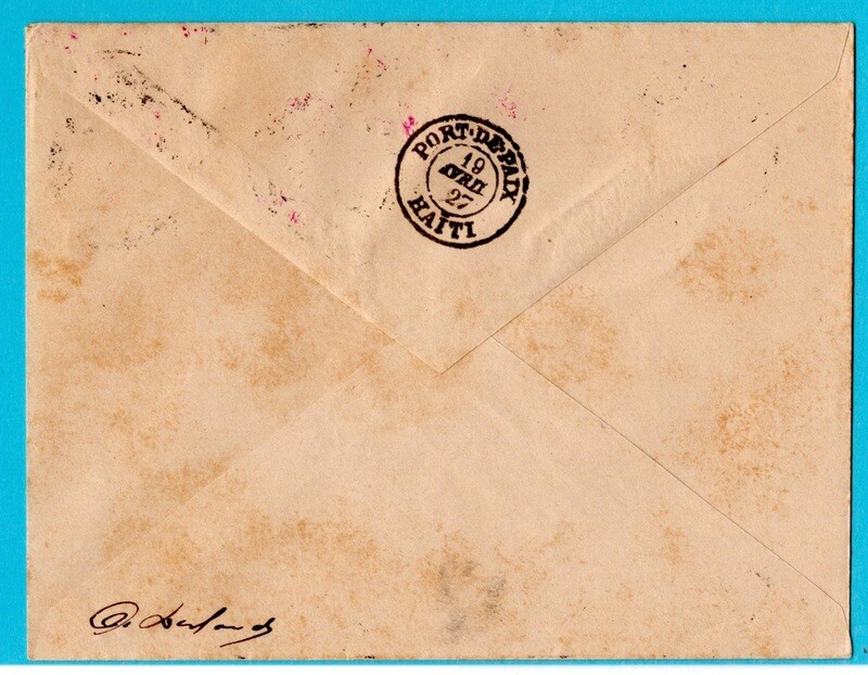 HAITI air cover 1927 Port au Prince to Port de Paix