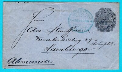 NICARAGUA envelope 1892 Leon to Germany