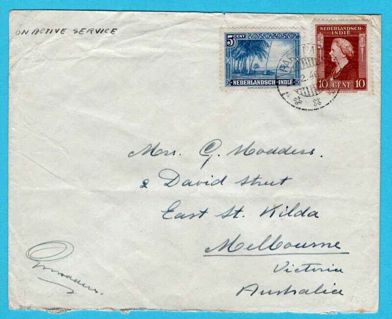 NETHERLANDS EAST INDIES cover 1946 ParePare Dutch troupes