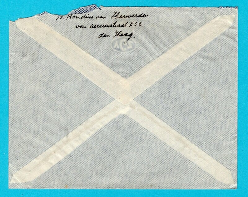 NEDERLAND brief 11-V-1940 Den Haag verbinding verbroken Indië