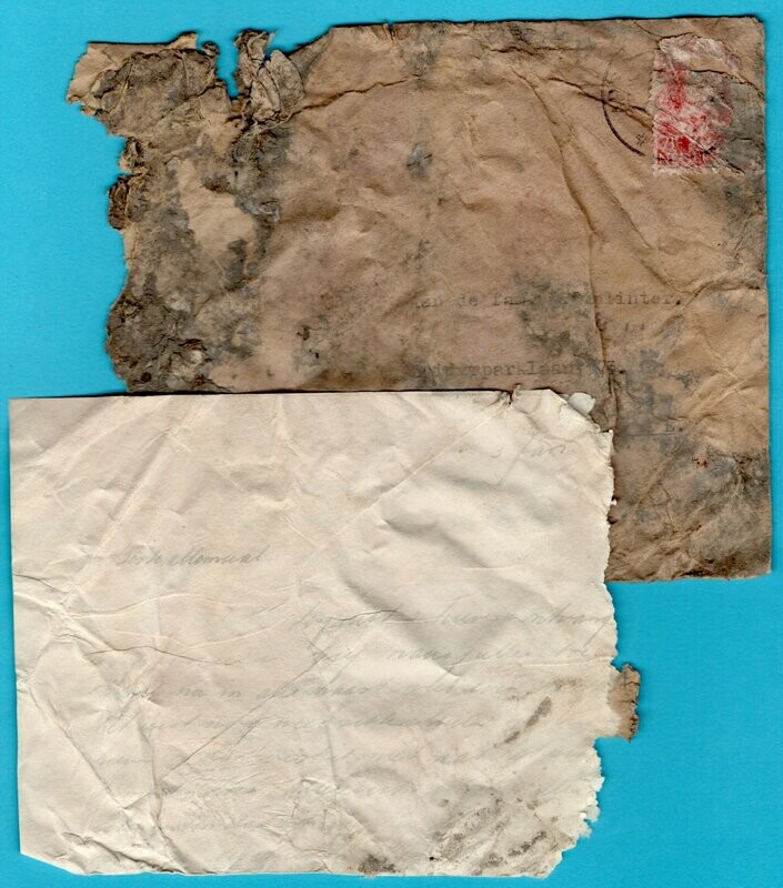 NEDERLAND rampbrief 1945 Appingedam s.s. Groningen IV