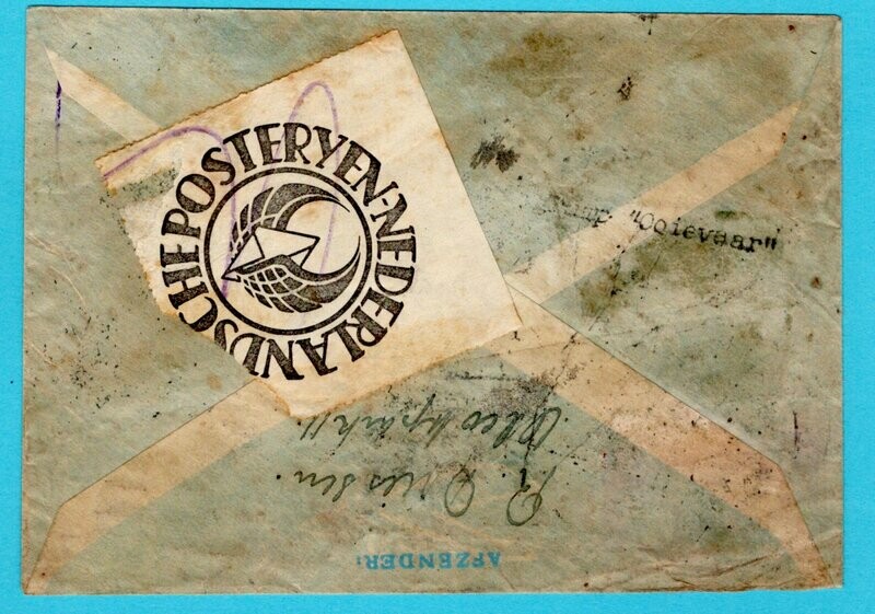 NETHERLANDS EAST INDIES crash cover 1931 Ooievaar