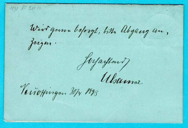NEDERLAND briefkaart met antwoord 1893 Breda-Vlissingen