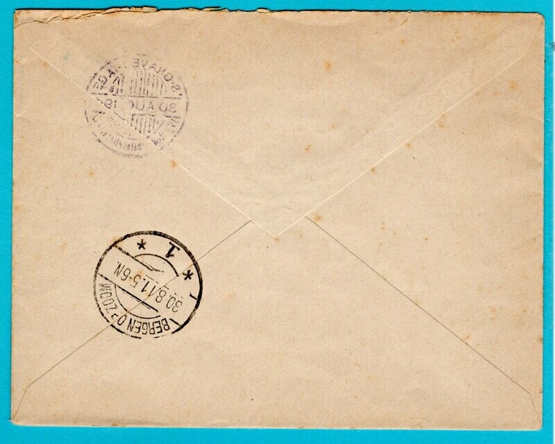 NEDERLAND R brief 1911 Den Haag -Ned. Philatelisten dag