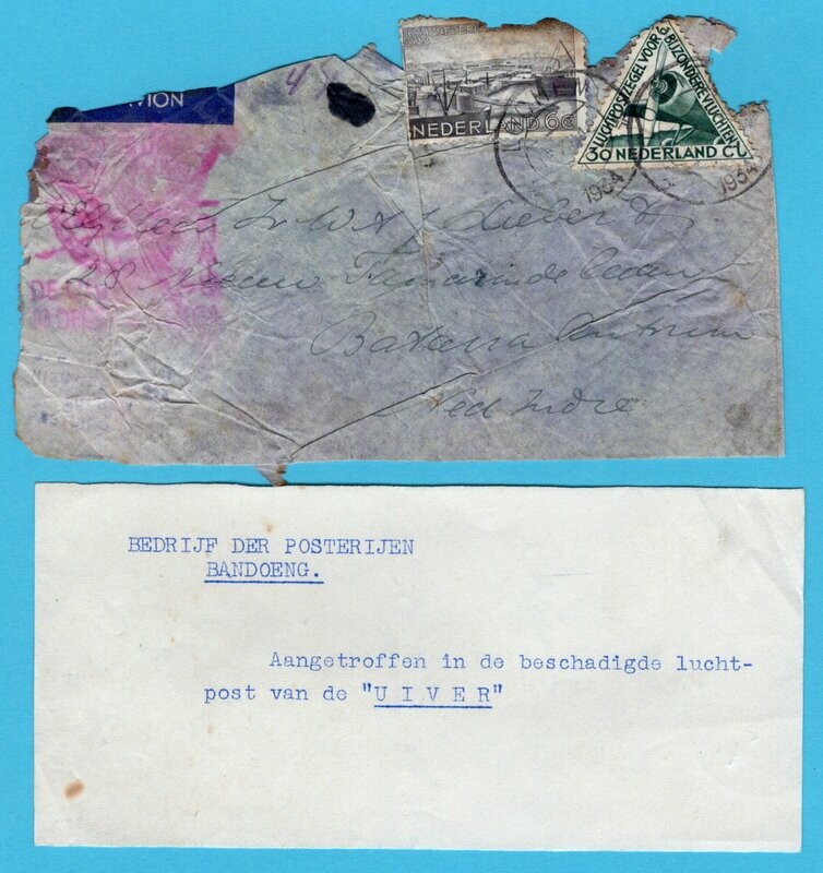 NEDERLAND Uiver ramp post 1934 Lochem met special strookje