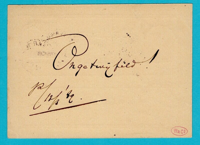 SURINAME briefkaart 1889 Paramaribo over Southampton