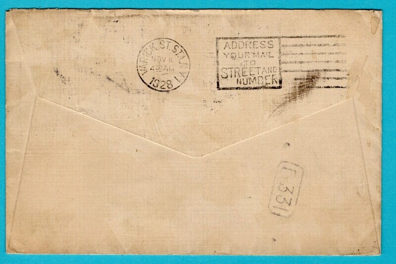 USA air cover 1928 LA to Belgium -forwarded Netherlands postage due
