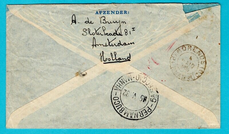 NEDERLAND Zeppelin R Z-Amerika vlucht 1932 Amsterdam