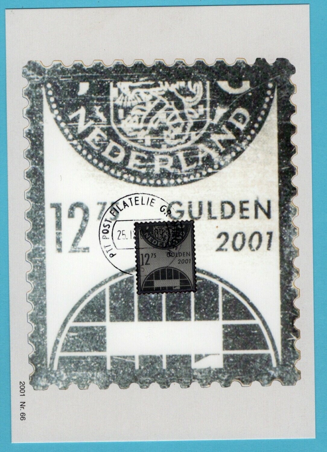 NEDERLAND maximumkaart 2001 zilveren R zegel