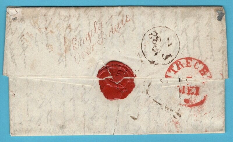 NEDERLAND brief 1832 GEZUIVERD van Engeland naar Utrecht
