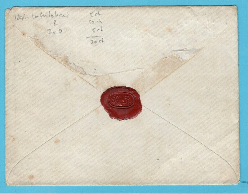NEDERLAND R brief 1896 Helmond met bericht van ontvangst