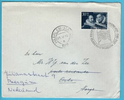 NEDERLAND brief 1962 Haarlem Frans Hals naar Noorwegen