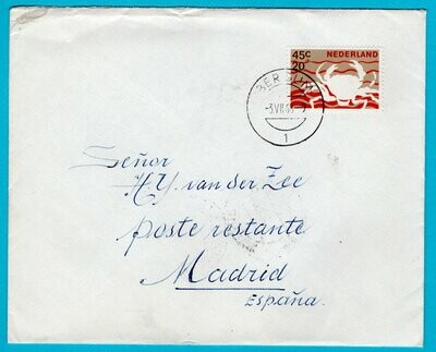 NEDERLAND brief 1968 Bergum  naar Madrid
