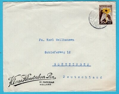 NEDERLAND brief 1949 Sint Pancras naar Duitsland