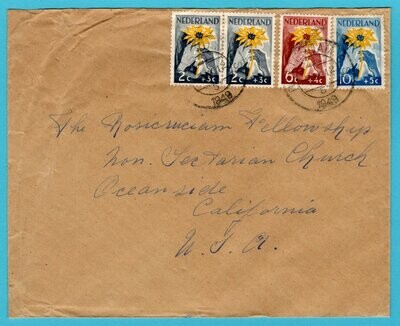 NEDERLAND brief 1949 Rotterdam naar USA