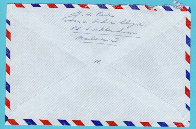 NEDERLAND paquebot brief 1971 Port Swettenham de SchieLloyd
