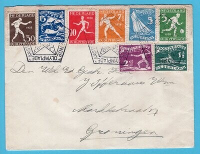 NEDERLAND brief 1928 Amsterdam Olympiade stempel