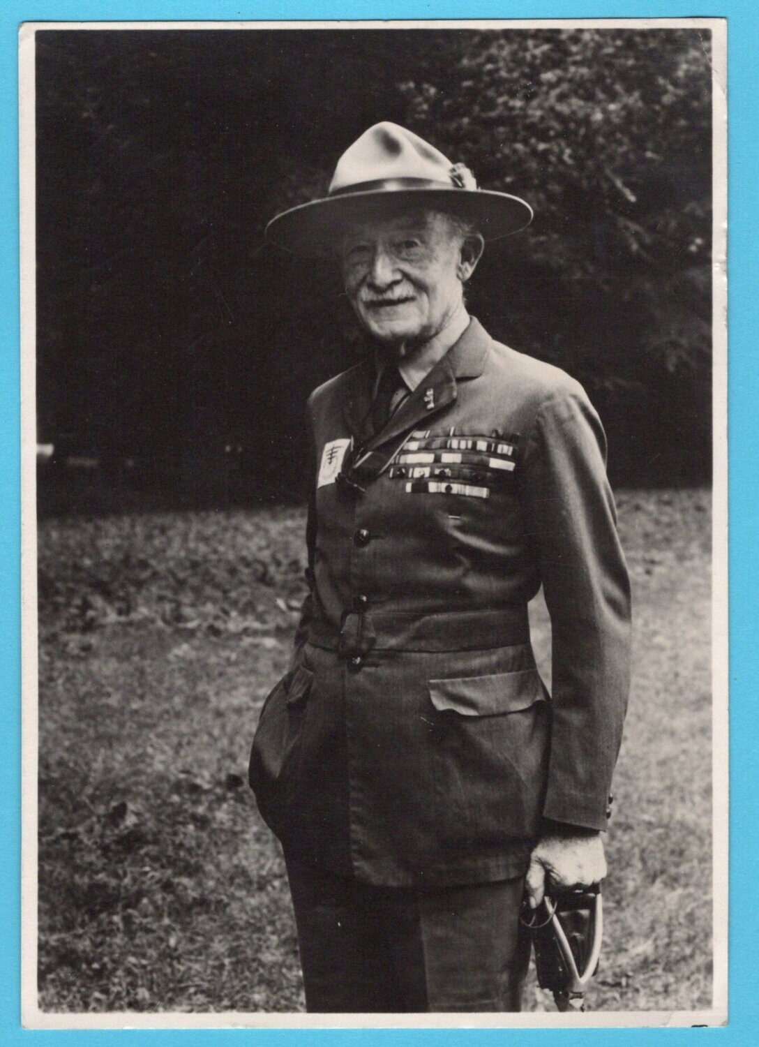 NEDERLAND Jamboree 1937 prentbriefkaart Baden Powell naar Luxemburg