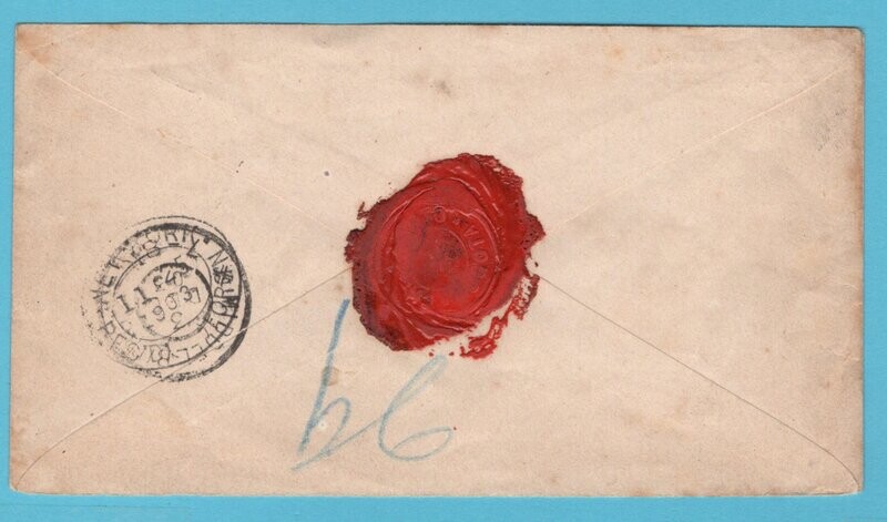 COLOMBIA envelope Servicio Postal Ferreo 1908 Bogota - Netherlands