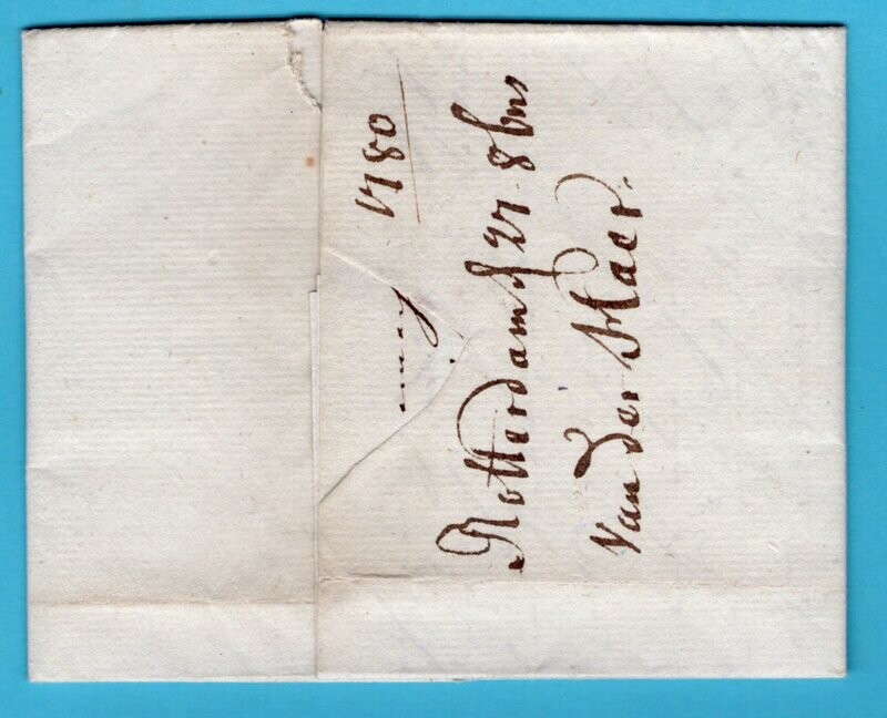 NEDERLAND brief 1780 Rotterdam naar Würtzburg Duitsland