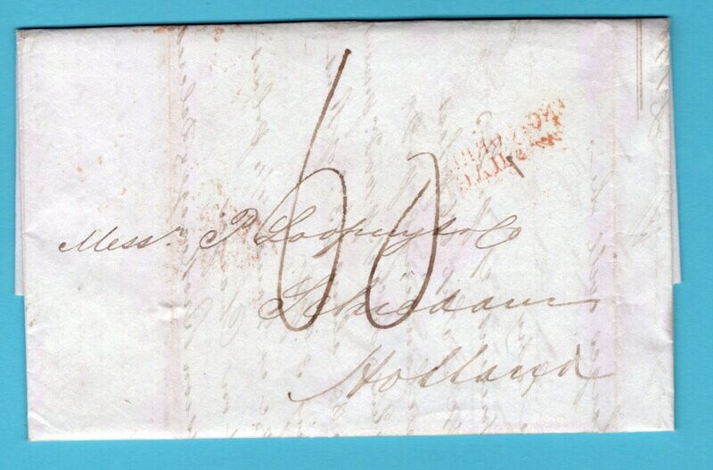 ENGELAND brief 1849 London met &quot;Eng:corrresp./over &#39;s Hage&quot;