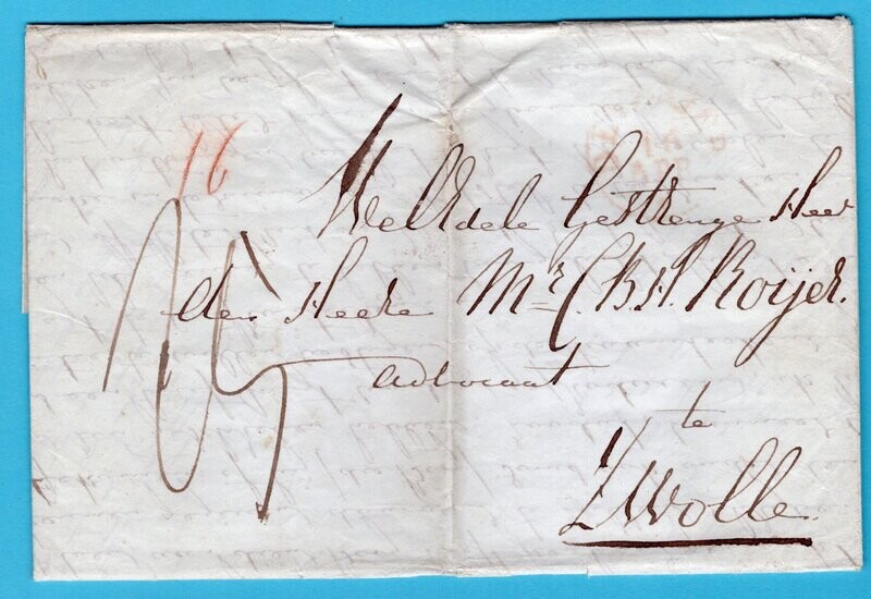 NEDERLAND brief 1846 Goor naar Zwolle