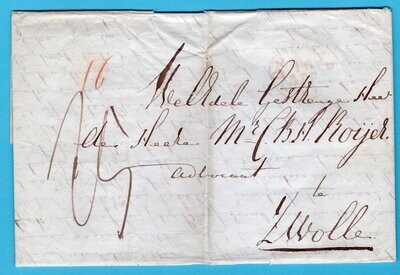 NEDERLAND brief 1846 Goor naar Zwolle