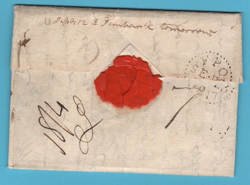 NEDERLAND brief 1817 Antwerpen met VLISSINGEN naar London