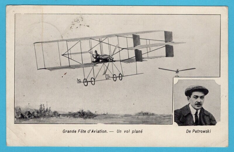 BELGIUM PPC airmail show 1911 De Petrowski
