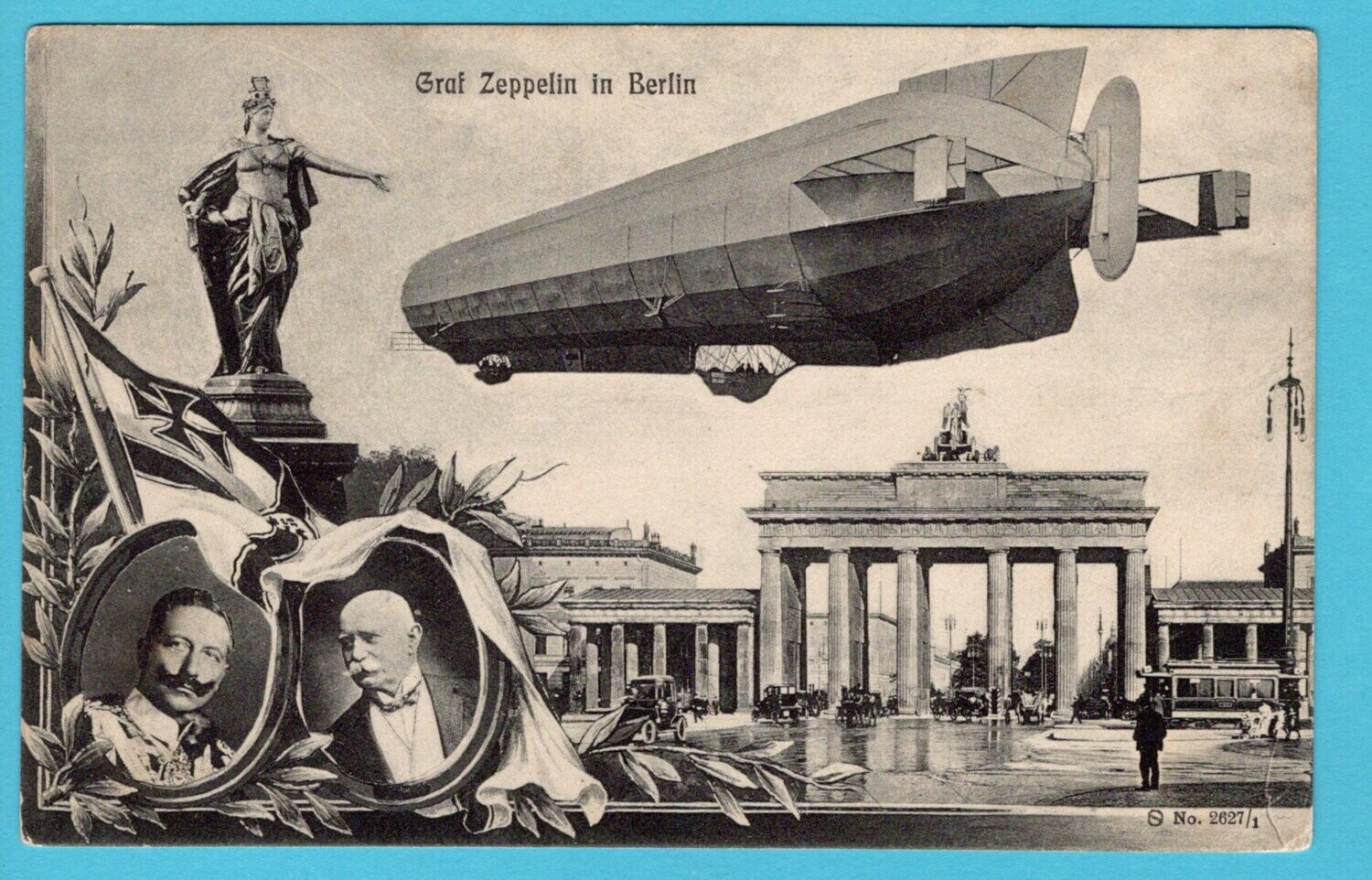 GERMANY Picture Post Card Graf Zeppelin in Berlin