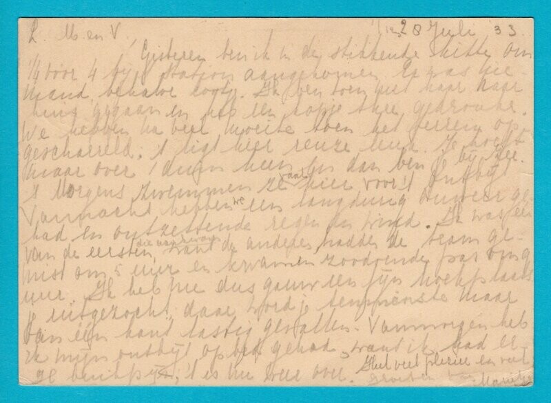 NEDERLAND crisis briefkaart 1933 Renesse naar Duitsland