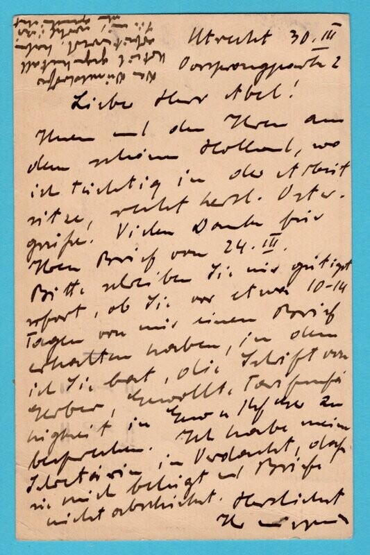 NEDERLAND briefkaart Haarlem 1926 Utrecht naar Duitsland