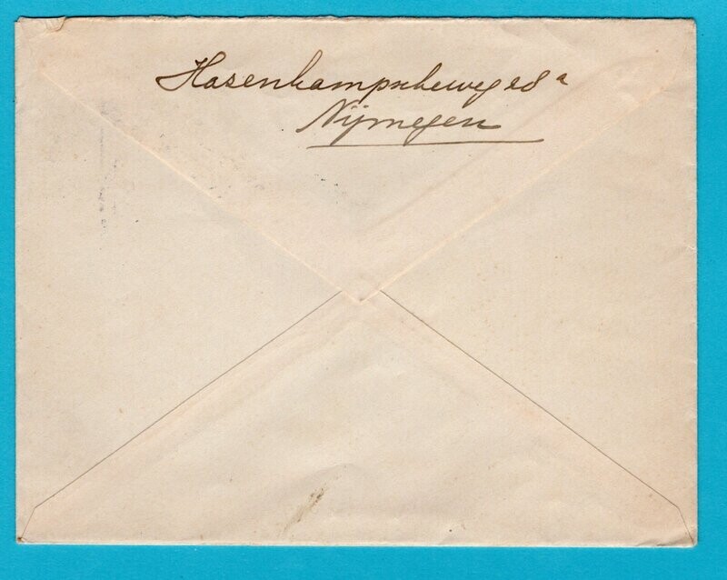 NEDERLAND brief 1934 Nijmegen naar Hilversum