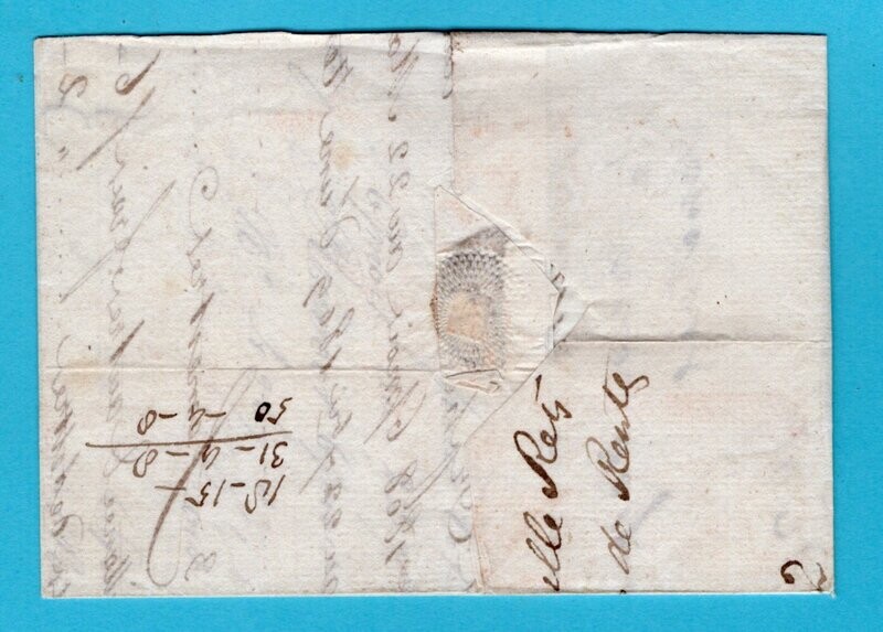 FRANKRIJK brief 1809 Parijs met C.F.3.R grensstempel naar Haarlem