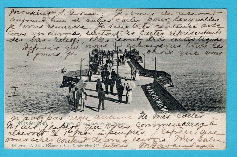 URUGUAY PPC 1902 Montevideo to Belgium