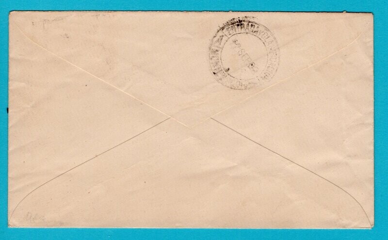 URUGUAY postal envelope 1902 Paysandu to Montevideo