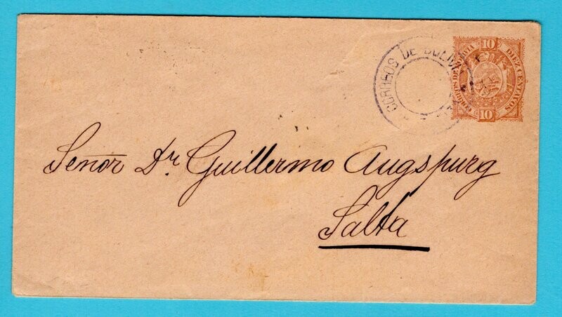 BOLIVIA wrapper 1901 Tupiza to Salta