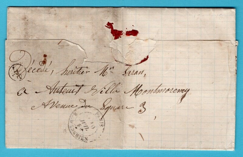 BRAZIL entire 1886 RdJ with 200R dom Pedro to France