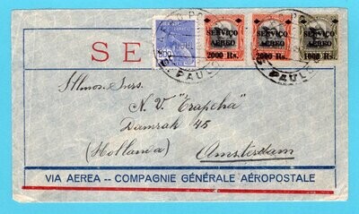 BRAZIL airmail cover 1930 S. Paulo to Netherlands