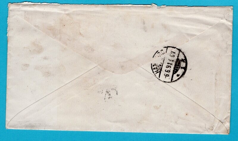 BRAZIL uprated postal envelope 1891 Pernambuco to Germany