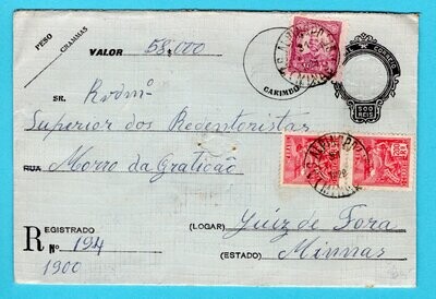 BRAZIL R envelope 1928 Alpinopoles to Juiz de Fora
