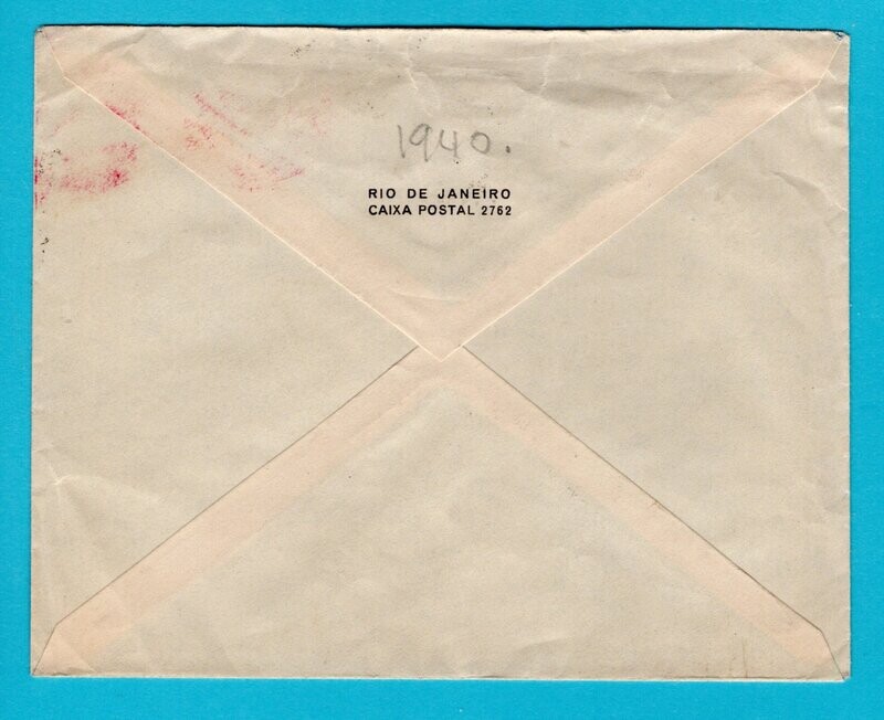 BRAZIL cover 1940 Rio de J to Switzerland