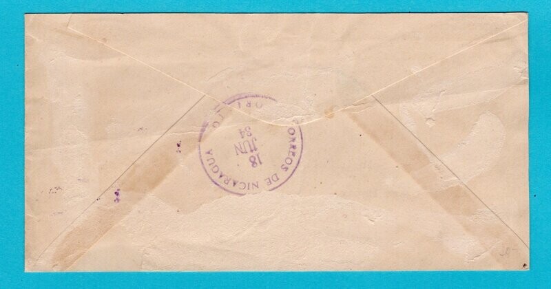 NICARAGUA official cover 1934 Managua to Czechoslovakia