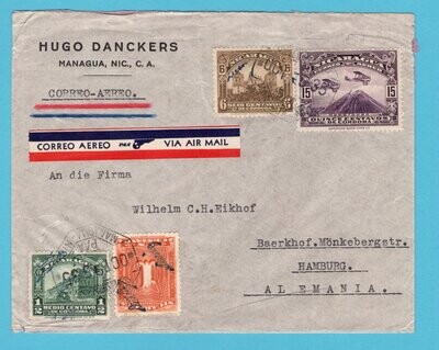 NICARAGUA air PAA cover 1935 Managua to Germany