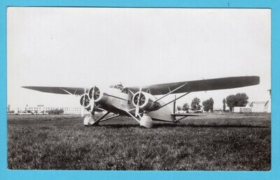 NEDERLAND prentbriefkaart 1946 Caproni Ala Littoria vliegtuig