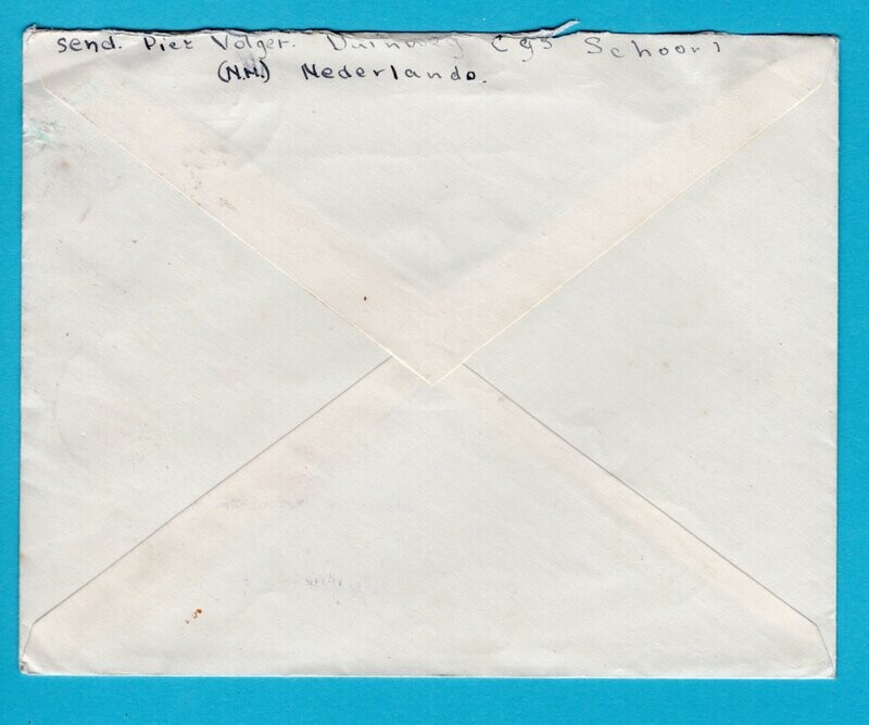 NEDERLAND brief 1950 Schoorl naar Oostenrijk en retour