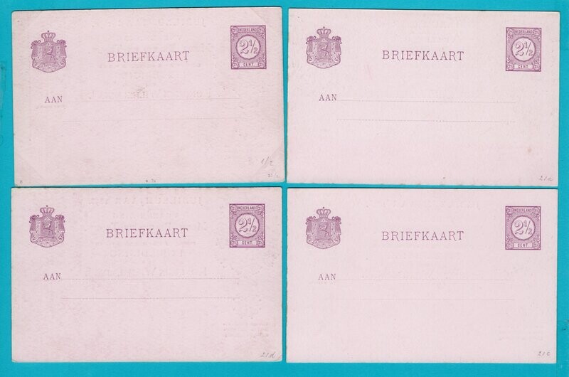 NEDERLAND inhuldiging Wilhelmina 1898 set van 4 **