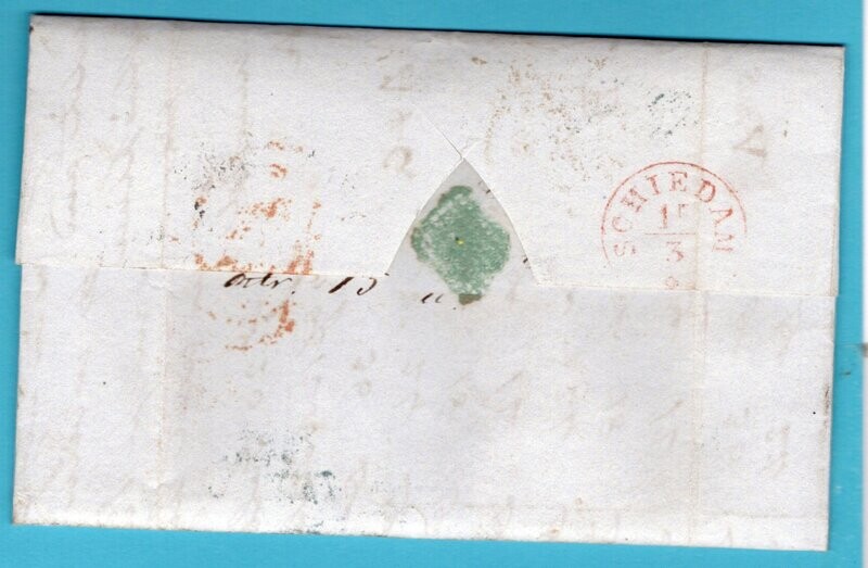 ENGELAND brief 1846 Leith met "Engeland/franco" naar Schiedam