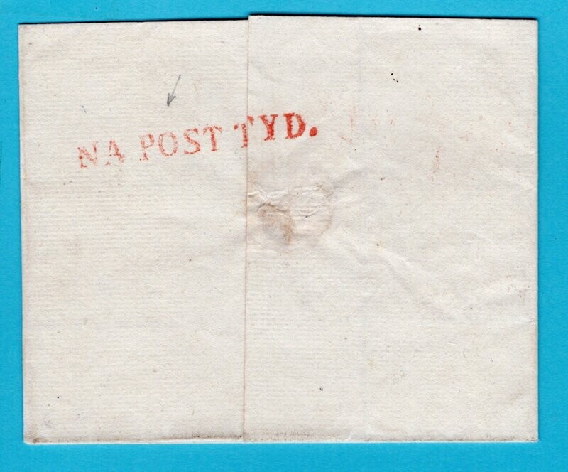 NEDERLAND omslag 1819 Amsterdam "Na Posttijd" naar Haarlem